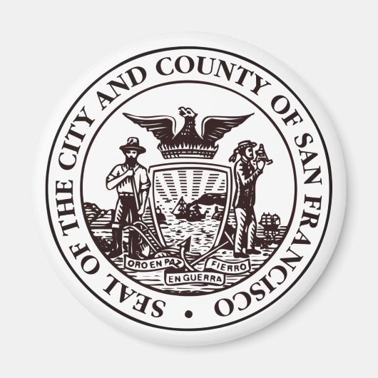 カリフォルニア州サンフランシスコのシール マグネット (正面)