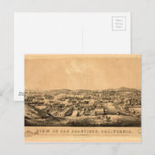 カリフォルニア州サンフランシスコのビュー（1850年） ポストカード (正面/裏面)