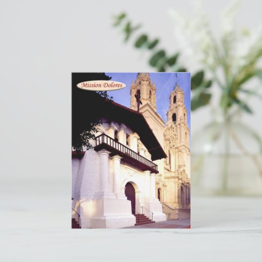 カリフォルニア州サンフランシスコのミッション・ドロレス ポストカード (スタンド正面)
