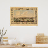 カリフォルニア州サンフランシスコパノラママップ1860 (1162A) ポスター (キッチン)