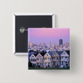 カリフォルニア州サンフランシスコビュービクトリアン: 缶バッジ (正面&裏面)