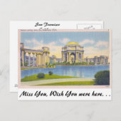 カリフォルニア州サンフランシスコファインアート宮殿 ポストカード (正面/裏面)