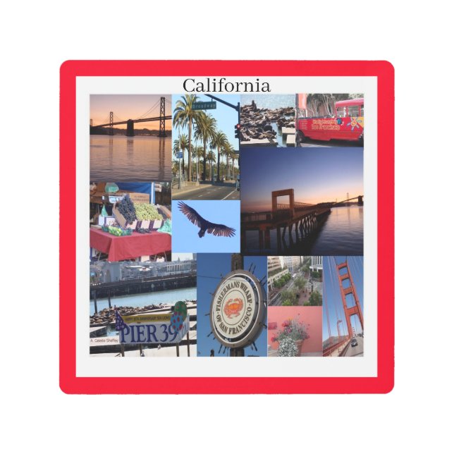 カリフォルニア州サンフランシスコ写真タイル メタルプリント (正面)