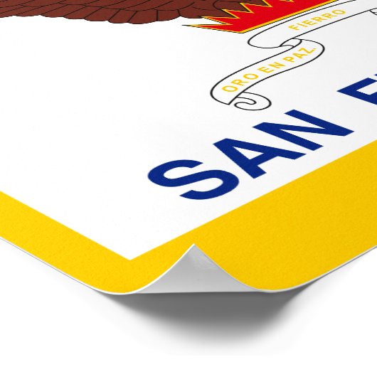 カリフォルニア州サンフランシスコ国旗のポスター ポスター (角)