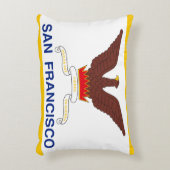 カリフォルニア州サンフランシスコ国旗 アクセントクッション (正面(垂直))