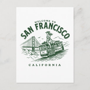 カリフォルニア州サンフランシスコ市へようこそ ポストカード