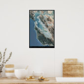 カリフォルニア州サンフランシスコ衛星ポスター ポスター (キッチン)