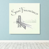 カリフォルニア州サンフランシスコ キャンバスプリント (インサイチュ (ウッドフロア))