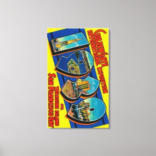 カリフォルニア州サンフランシスコ – ゴールデンゲートインターンタル キャンバスプリント (正面)