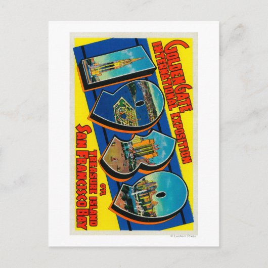 カリフォルニア州サンフランシスコ – ゴールデンゲートインターンタル ポストカード (正面)