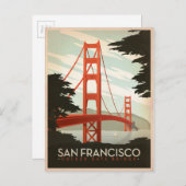 カリフォルニア州サンフランシスコ – ゴールデンゲートブリッジ ポストカード (正面/裏面)
