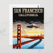 カリフォルニア州サンフランシスコ – ゴールデンゲートブリッジ ポストカード (正面/裏面)