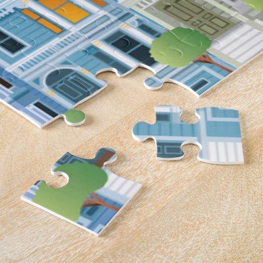 カリフォルニア州サンフランシスコ |湾のそばの街 ジグソーパズル (側面)