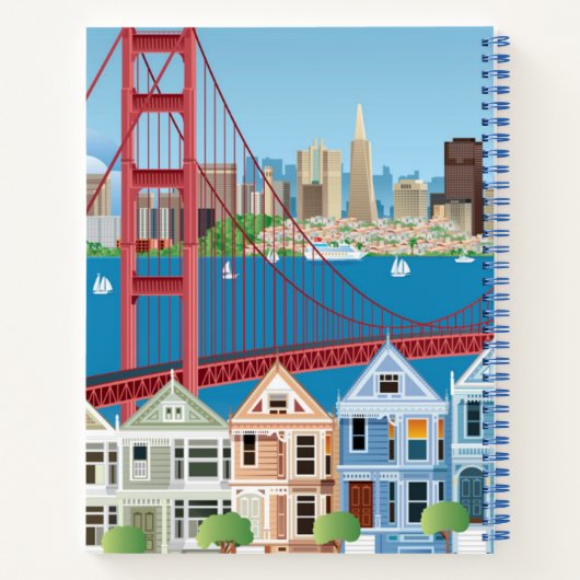 カリフォルニア州サンフランシスコ |湾のそばの街 ノートブック (裏面)