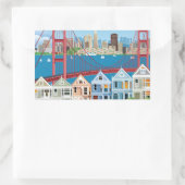 カリフォルニア州サンフランシスコ |湾のそばの街 長方形シール (バッグ)