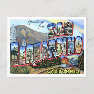 カリフォルニア州サンベルナルディーノヴィンテージビッグレター ポストカード