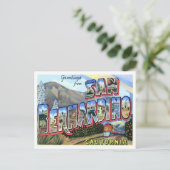 カリフォルニア州サンベルナルディーノヴィンテージビッグレター ポストカード (スタンド正面)