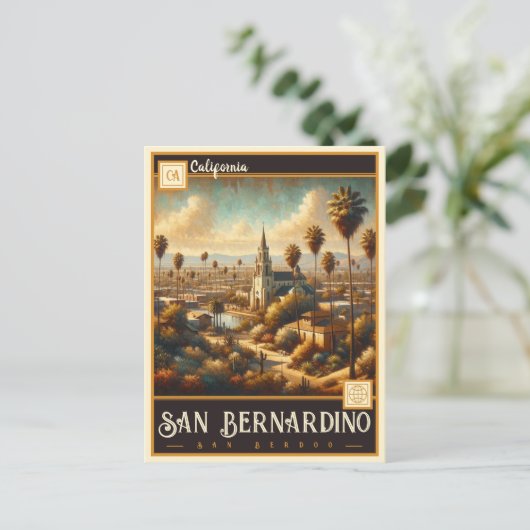 カリフォルニア州サンベルナルディーノ |ヴィンテージはがき ポストカード (スタンド正面)