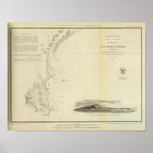 カリフォルニア州サンペドロハーバー ポスター (正面)