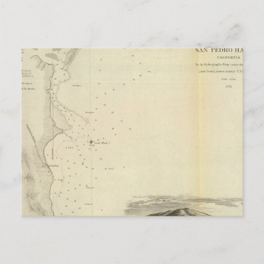 カリフォルニア州サンペドロハーバー ポストカード (正面)