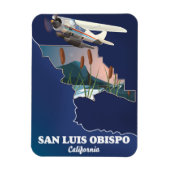 カリフォルニア州サンルイスオビスポの地図 マグネット (縦)