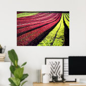 カリフォルニア州サンルイス・オビスポ郡レッドとグリーンのレタス ポスター (ホームオフィス)