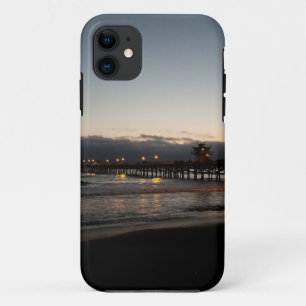 カリフォルニア州サン・クレメンテの桟橋の夜の海 iPhone 11 ケース