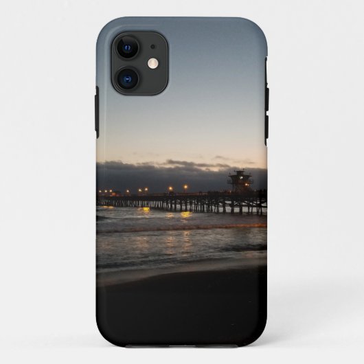 カリフォルニア州サン・クレメンテの桟橋の夜の海 Case-Mate iPhoneケース (裏面)