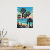 カリフォルニア州サン・クレメンテの海岸の景色 ポスター (キッチン)
