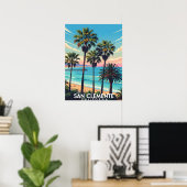 カリフォルニア州サン・クレメンテの海岸の景色 ポスター (ホームオフィス)