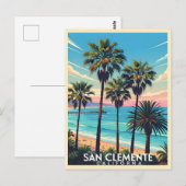 カリフォルニア州サン・クレメンテの海岸の景色 ポストカード (正面/裏面)