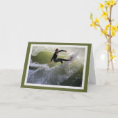 カリフォルニア州サーファーグリーティングカード カード (黄色い花)