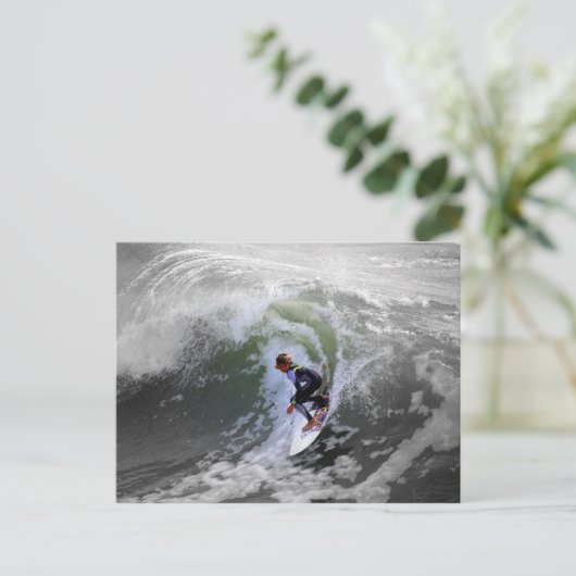 カリフォルニア州サーファー少年はがき ポストカード (スタンド正面)