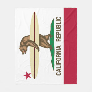 カリフォルニア州サーファー州旗 フリースブランケット