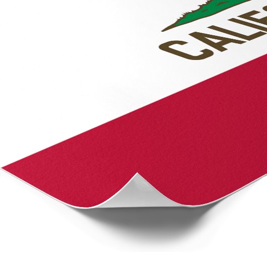 カリフォルニア州サーファー州旗 ポスター (角)