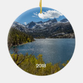 カリフォルニア州シエラネバダ湖 セラミックオーナメント (裏面)