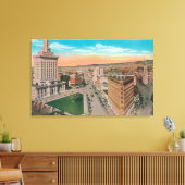 カリフォルニア州シティオークランドの空中表示 キャンバスプリント (インサイチュ (リビング))