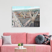 カリフォルニア州シティオークランドの空中表示 キャンバスプリント (インサイチュ (リビング))