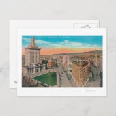 カリフォルニア州シティオークランドの空中表示 ポストカード (正面/裏面)