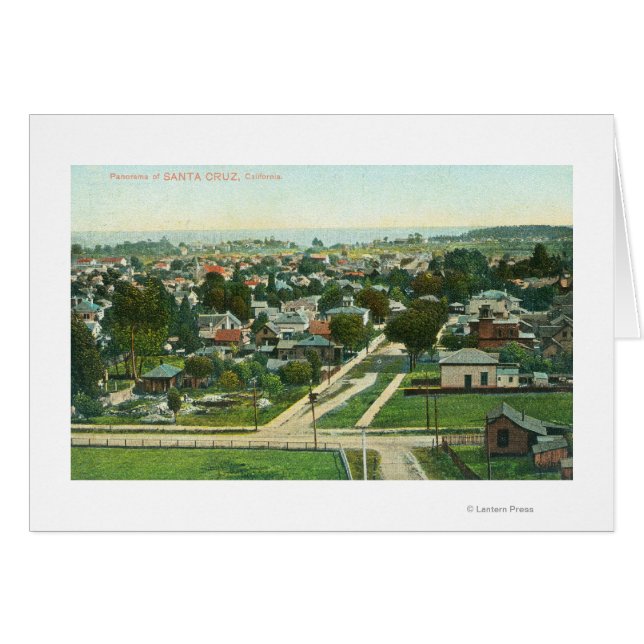 カリフォルニア州シティサンタクルーズの空中表示 (正面横)