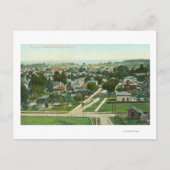 カリフォルニア州シティサンタクルーズの空中表示 ポストカード (正面)