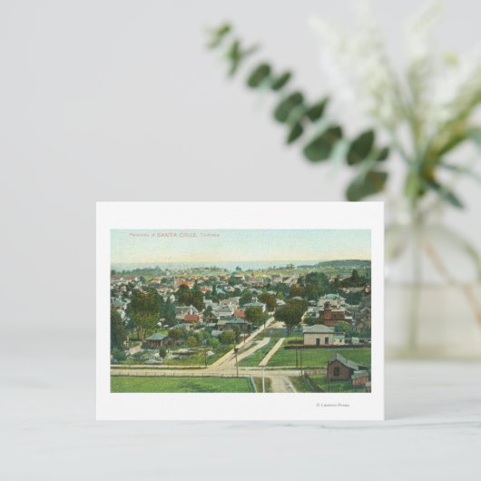 カリフォルニア州シティサンタクルーズの空中表示 ポストカード (スタンド正面)