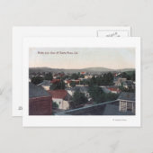 カリフォルニア州シティサンタローザの空中表示 ポストカード (正面/裏面)