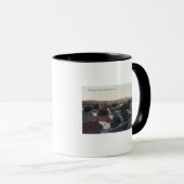 カリフォルニア州シティサンタローザの空中表示 マグカップ (正面右)