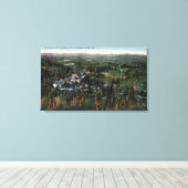 カリフォルニア州シティプラサーヴィルの空中表示 キャンバスプリント (インサイチュ (ウッドフロア))