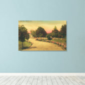 カリフォルニア州シティプラザヘイワードの景色 キャンバスプリント (インサイチュ (ウッドフロア))