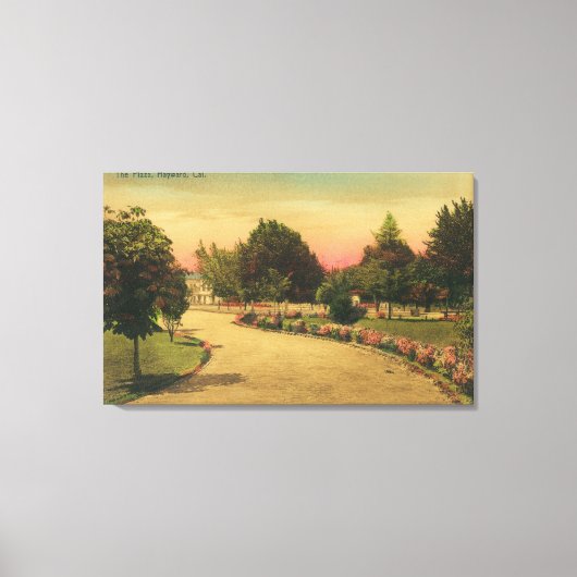 カリフォルニア州シティプラザヘイワードの景色 キャンバスプリント (正面)