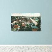 カリフォルニア州シティヴァレホの航空写真 キャンバスプリント (インサイチュ (ウッドフロア))