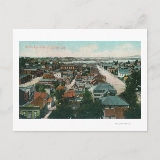 カリフォルニア州シティヴァレホの航空写真 ポストカード (正面)
