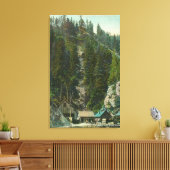 カリフォルニア州シャスタキングマイニングケネットのビュー キャンバスプリント (インサイチュ (リビング))